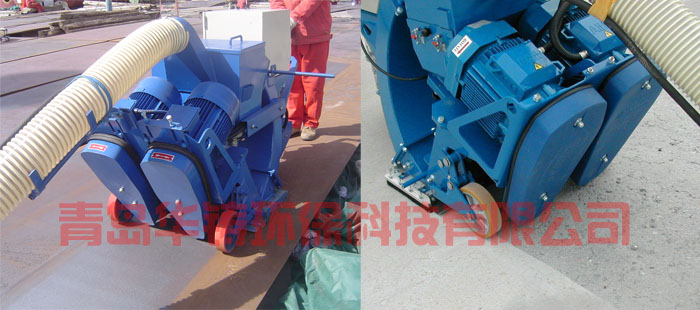 移動式拋丸機(jī)施工現(xiàn)場